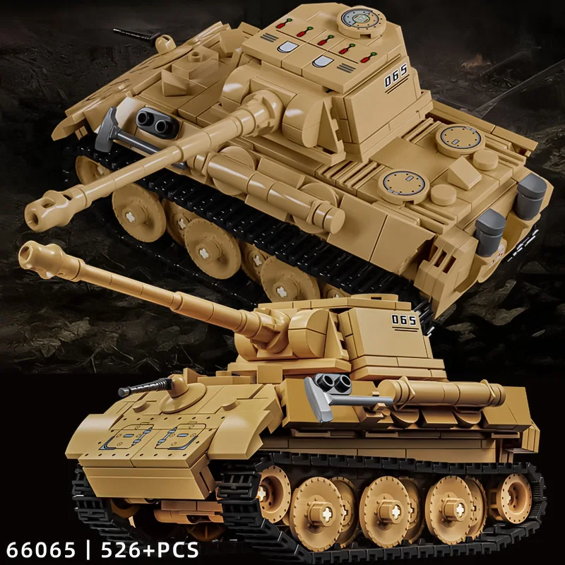 World War II military Tiger heavy tank model assembly building toys children's intelligence boys birthday gift military ornament