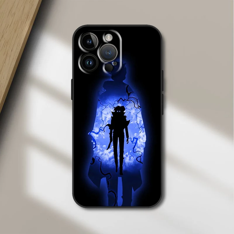 Solo Leveling Hot Comic For Apple iPhone 15 14 13 12 11 XS XR X 8 7 Pro Max Plus Mini Shockproof Soft Black Phone Case