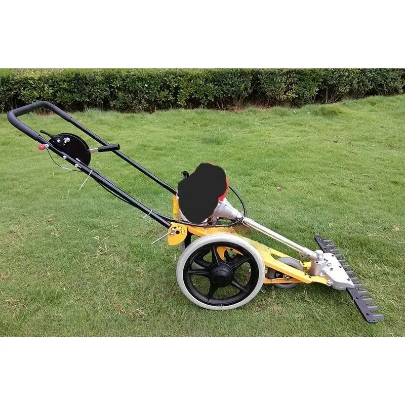 for 52cc 2 Stroke Hand Push Grass Trimmer Brush Cutter with Two Wheels