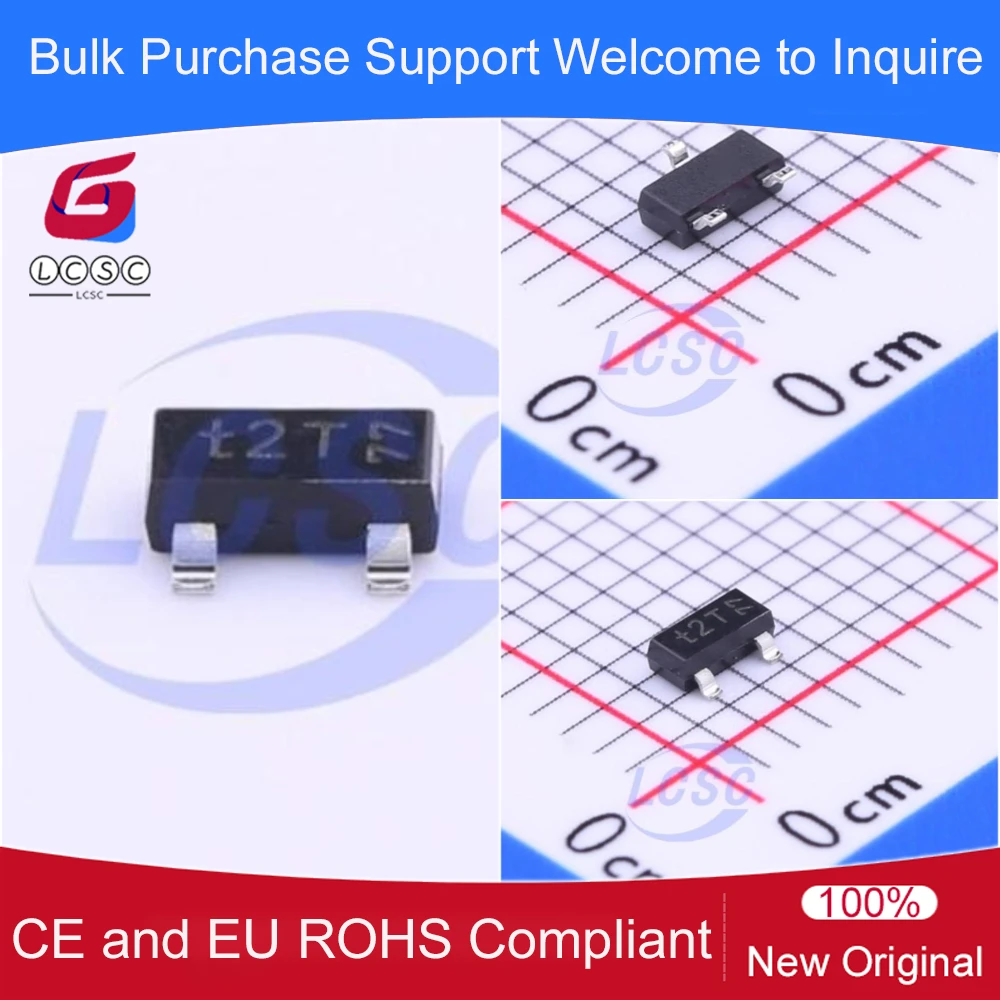 20-100Pcs/Lot Original PMBT4403,215 SMD 40V 600mA PNP Switching Transistor Bipolar Junction BJT Transistor Marking Code t2T