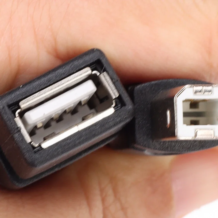 1000pcs USB 2.0 Type A Female To B Male Sync Data Scanner Printer Extension Adapter Cables
