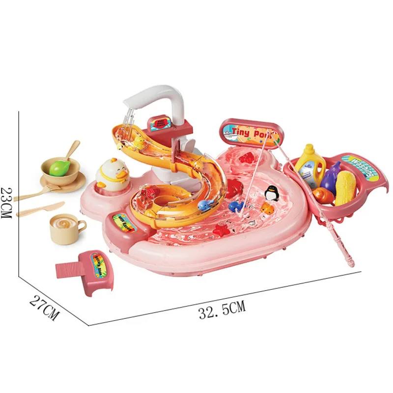 Kinder Elektrische Wasser Outlet Spülmaschine Automatische Kochen Spülmaschine Reinigung Werkzeug Sicher Angeln In Einem Geschenke Für Kinder