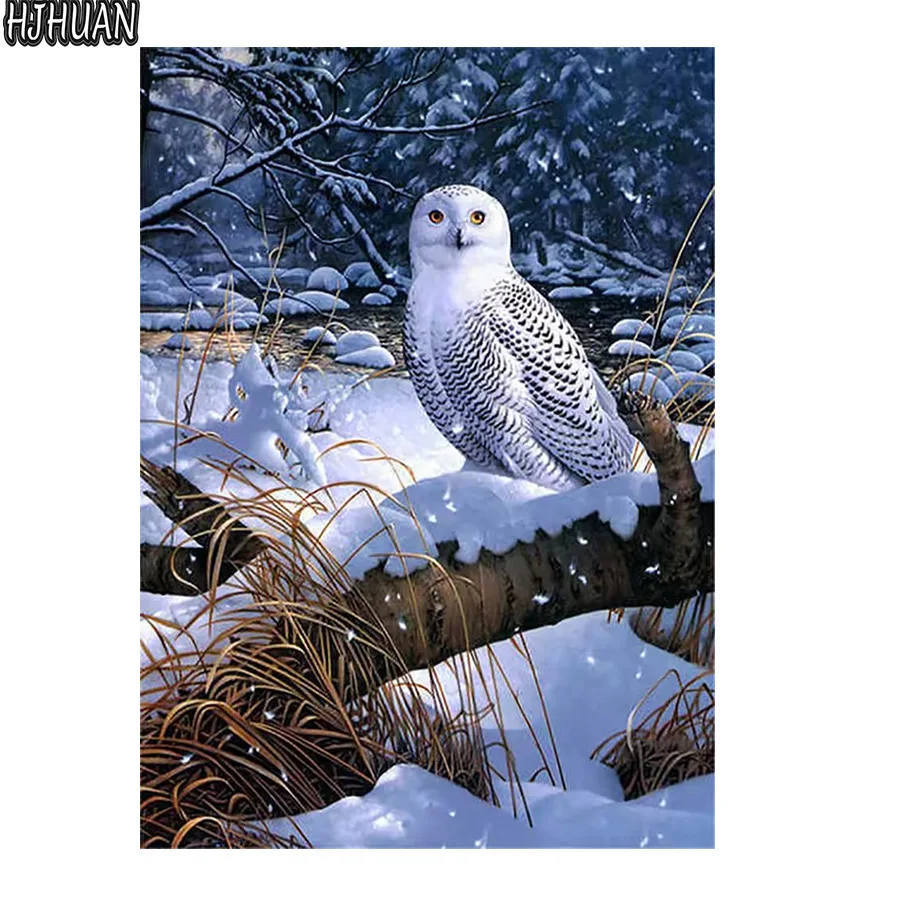 Алмазная вышивка Абстрактное искусство Сова портрет мозаика Вышивка крестиком Современный декор мозаика алмазная живопись квадратная/круглая дрели pictur