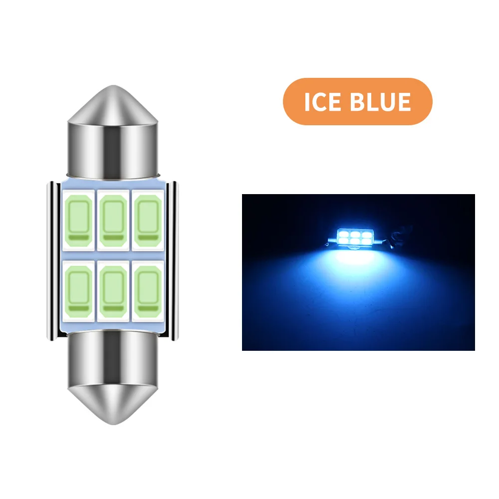 4 Stücke C5W Led Auto Girlande-31mm 36mm 39mm 42mm für Auto Kennzeichenbeleuchtung Leselampe Weiß Kristall Blaue Farben