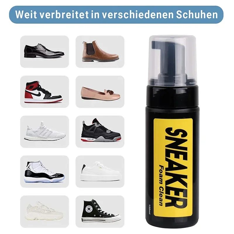 

Sneaker dry cleaning spray suit Sneaker Cleaner Foam for Leather Suede Canvas Nubuck, No-Rinse Shoe Cleaning Kit for Sports Shoe
