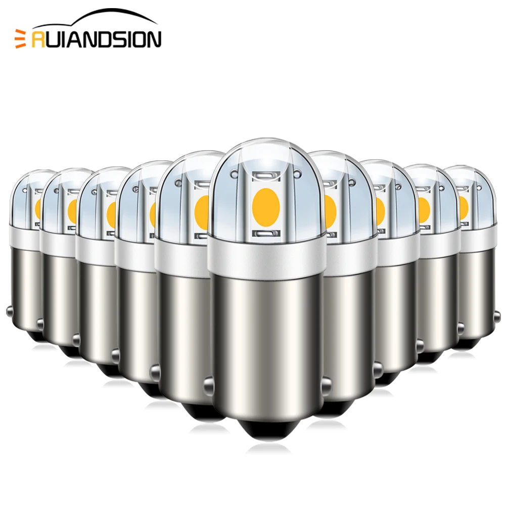 

10 шт. BA9S T4W 3030SMD автомобильная лампа багажника купольная боковая подсветка светодиодная панель приборной панели неполярная 6 в 12 В 6000 лм 4300K