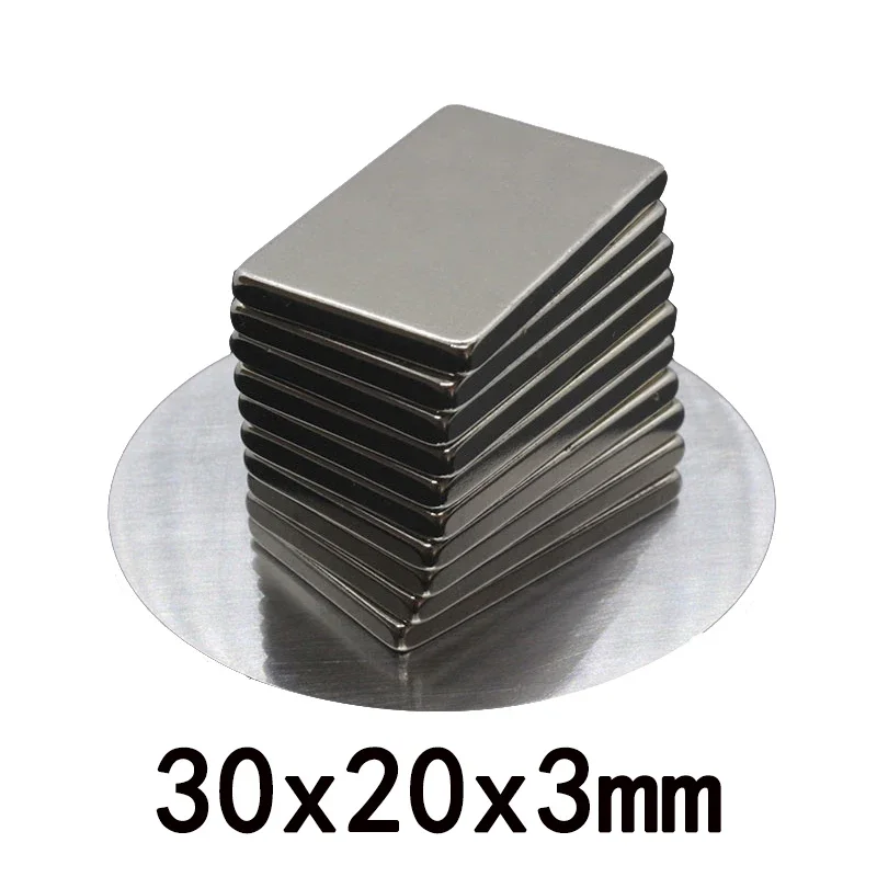 NdFeB Strong Rare Earth 30x20x3mm Magnet Block Rectangular Magnetic N35 Permanent Neodymium Magnets 30*20*3 mm