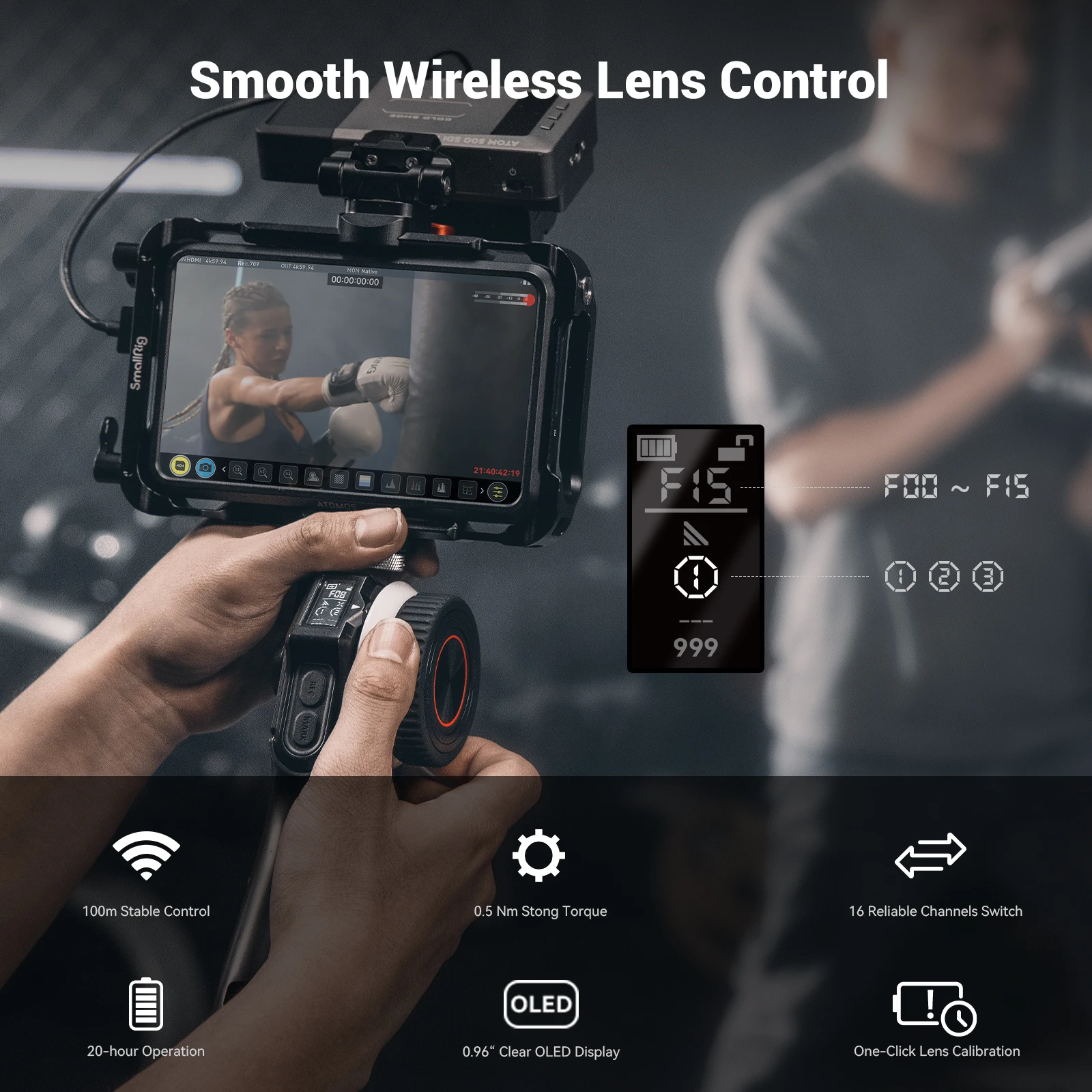 SmallRig MagicFIZ Wireless Follow Focus Basic Kit Wireless & Cabled Dual Control Modes For DSLR Mirrorless Cine-Style Lens -3781