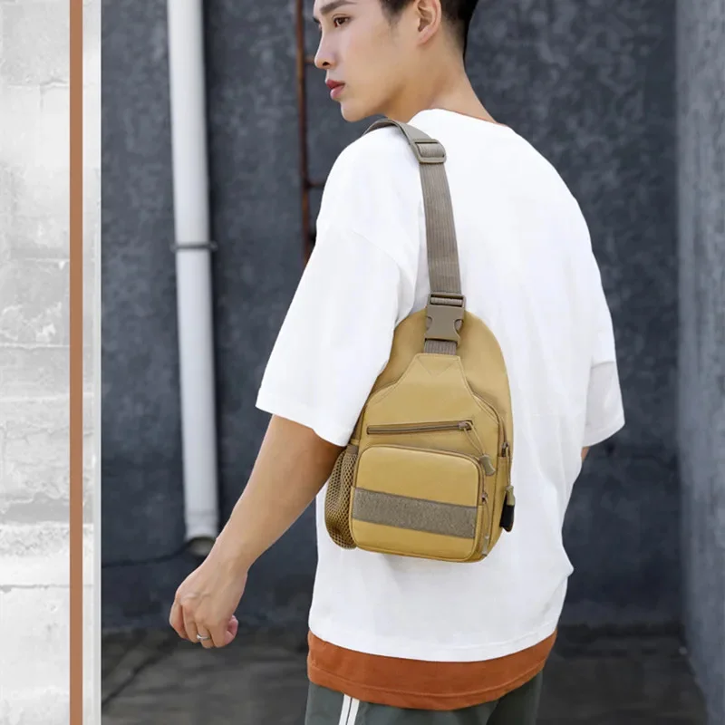 New Multifunction Men's Chest Fashion USB Charging Shoulder Phone Casual Male Crossbody Sports Travel Sling Bag