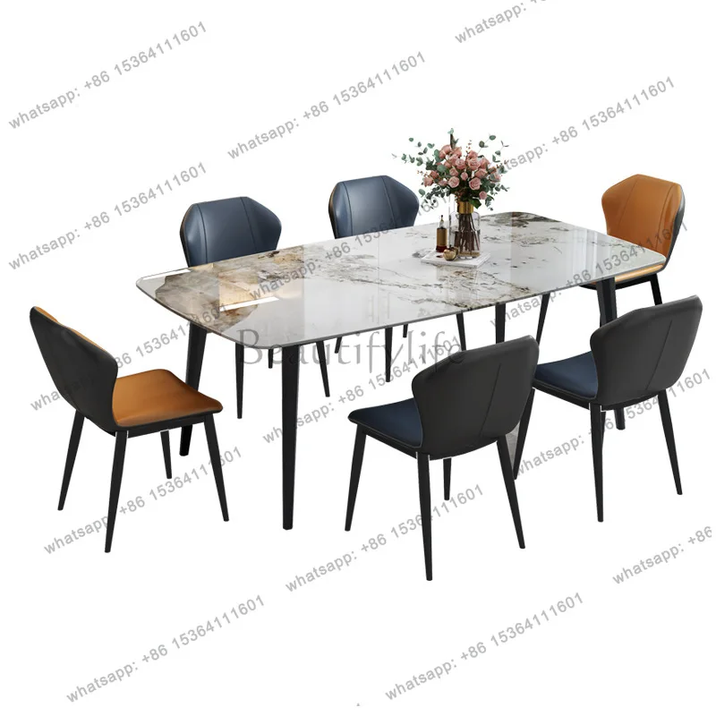

Slate dining table Modern minimalist home minimalist dining table Bright rectangular Italian gray Pandora