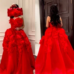 Abito da ballo personalizzato Abito da ballo elegante senza spalline Abiti da quinceanera di corte Abiti da sera formali in taffettà floreale Плаegleя فسات