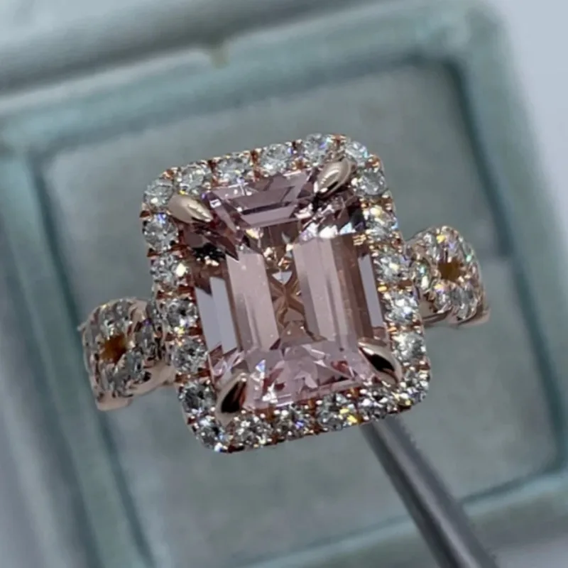 טבעות לנשים מבריקות זירקוניה קובייתית חתונה אירוסין אביזרים נשיים טבעת הצעה מפוארת מתנה תכשיטים מקוריים