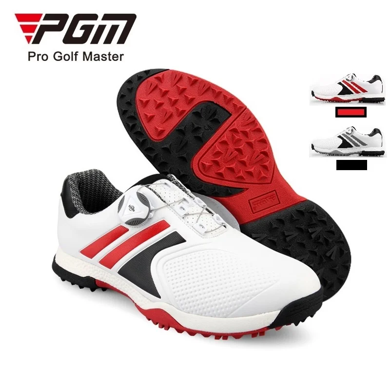 

PGM Golf Shoe Waterproof Non-Slip Sport Shoes with Rotating Buckle Shoelace Breathable Comfortable Soft Midsole Men Sneakers