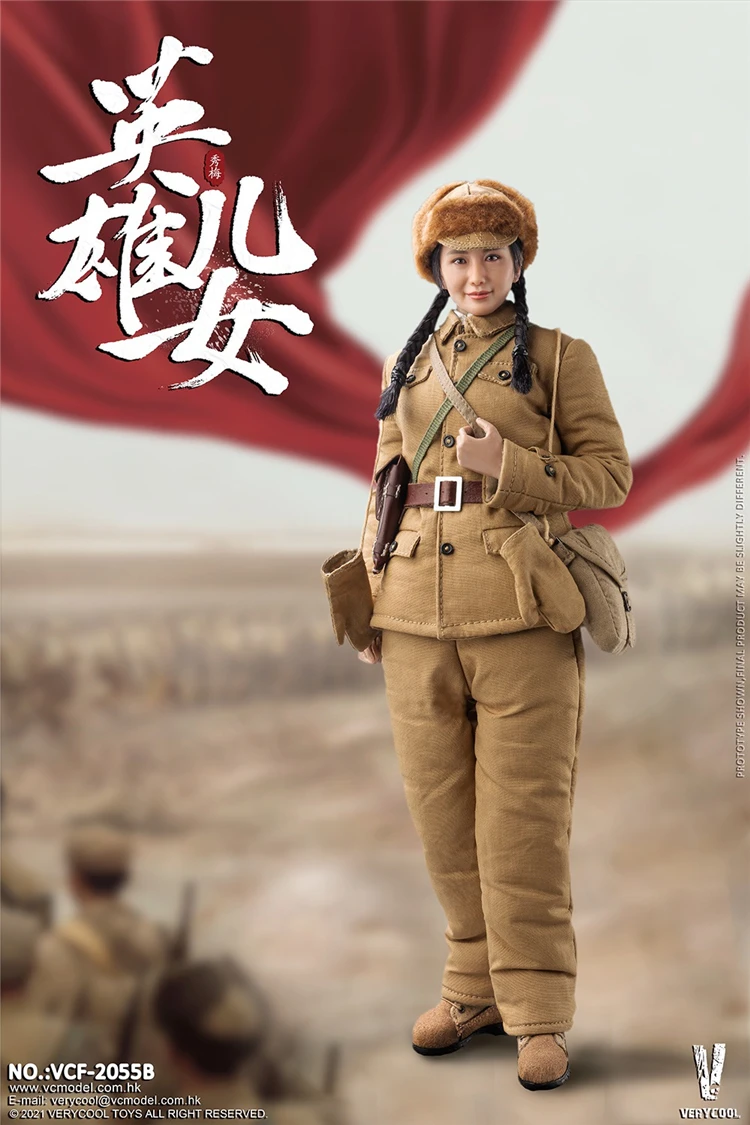 In Stock VERYCOOL VCF-2055 1/6 Scale Female Soldier Xiu Mei Chinese People Volunteers Full Set Model 12 Inch Action Figure Toys