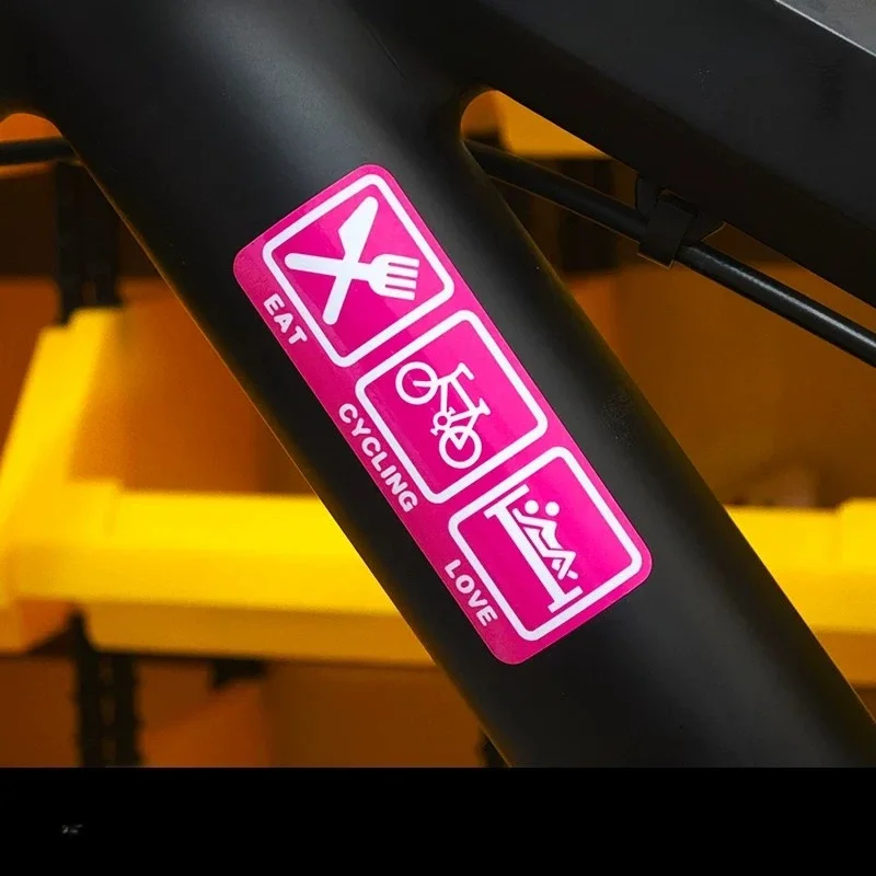 2 pieces / set of humorous bicycle stickers for cycling, waterproof vinyl film, 