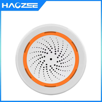 Haozee Tuya ZigBee Smart Siren Alarm 90dB Sound Light Home Security Alarm Works Support Home Assistant Zigbee2mqtt