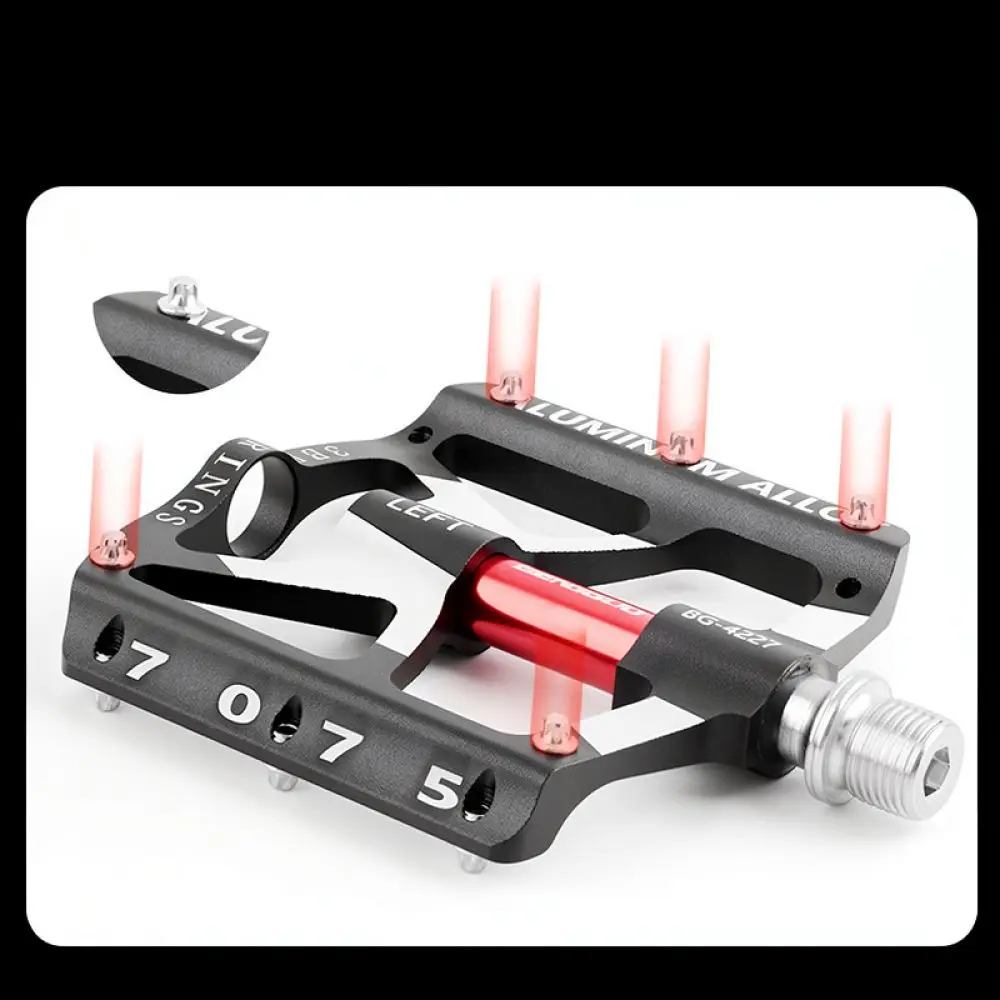 For For Bungo Cycling Pedals Aluminum Alloy Triple Bearing Mountain Road Bike Foot Pedals Durable Non Slip Platform Sports Parts
