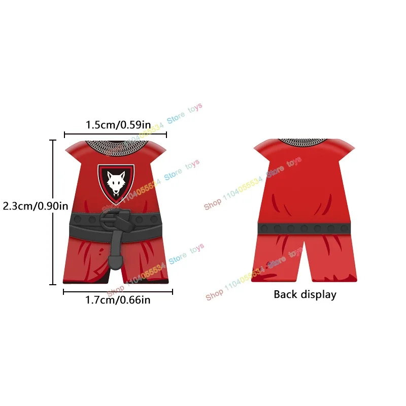 YLP007 MOC Teutonic Knights Cuirass Akcesoria Średniowieczna Piechota Scena Montażowa Klocki Modele Zabawki DIY Prezenty