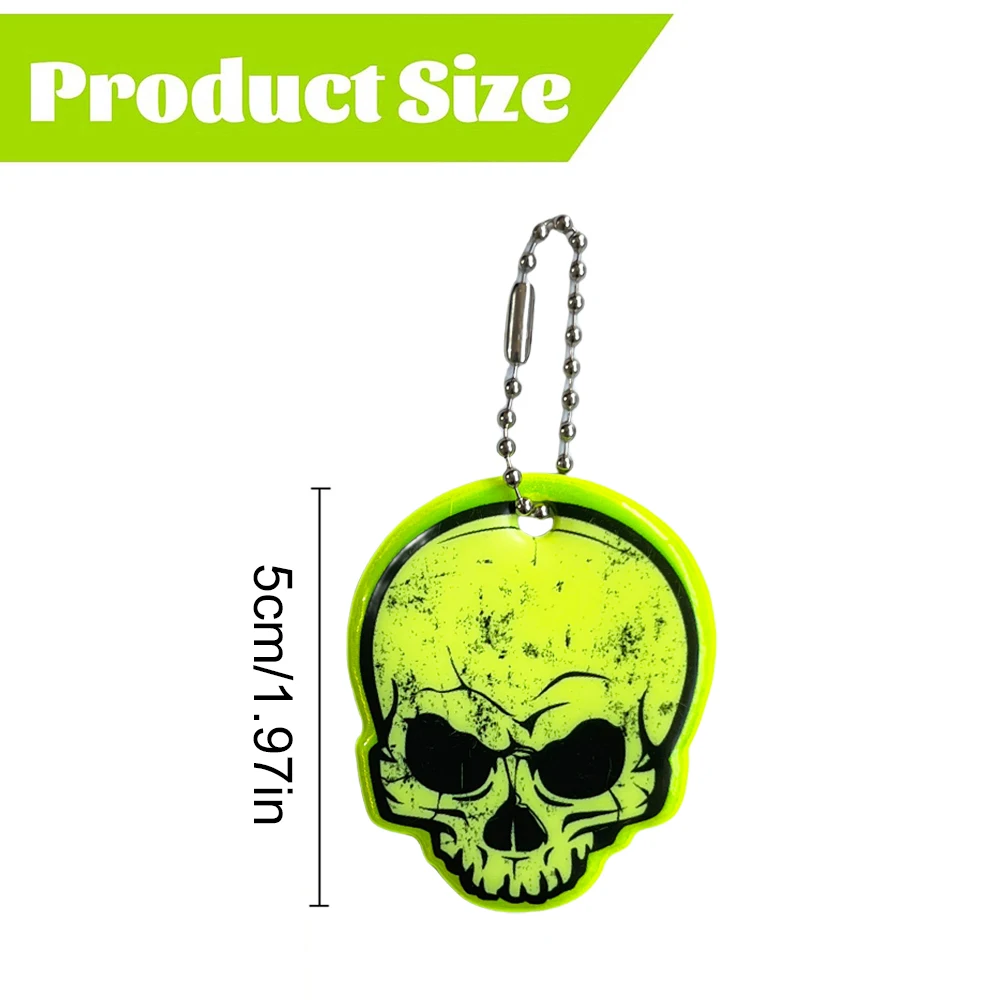 Lustiger Totenkopf-Anhänger, kreatives, modisches Nachtdekorations-Schlüsselanhänger-Rucksack-Accessoire, kleines Halloween-Geschenk – Detail 3