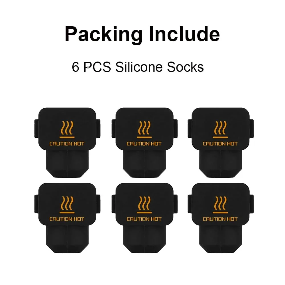 6 Stück Silikon-Hotend-Socken für Bambu Lab A1 / A1 Mini, Silikonabdeckung für Heizblock, Ersatzteile für 3D-Drucker – Detail 2