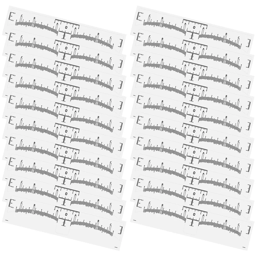 

50pcs Eyebrow Marker Shaping Ruler Positioning Tool Measurement Stencil Kit For Women Makeup Tattooing Durable Professional