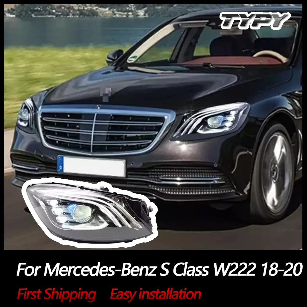 

Auto Front Lamp Modified LED Headlights Suitable For Mercedes-Benz S Class W222 2018 2019 2020