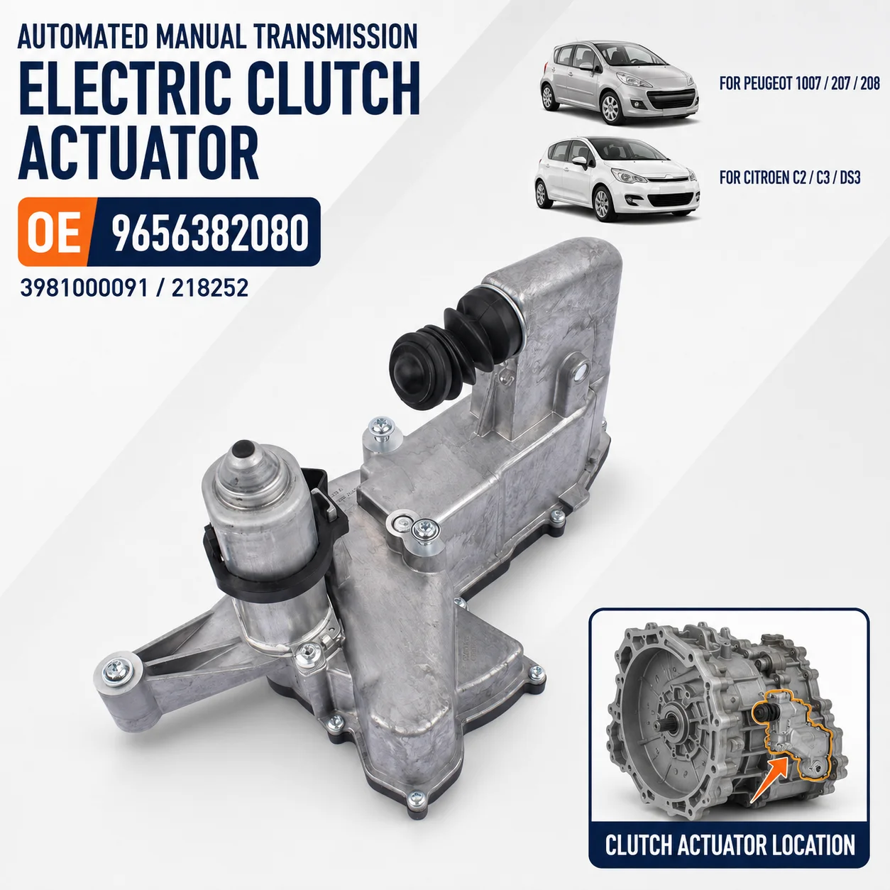 Image of AP02 Kupplungs-Slave-Zylinder für Citroen C2 C3 DS3 NEMO Peugeot 207 208 1007 BIPPER Tepee 3981000091 9649394580 9656382080 218252