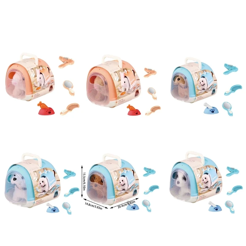 Soft Comfortable Plush Electric Dog/Rabbit Toy Safe Robot Animal Toy for Kids Gentle Touch Roleplay Parenting Game Toy 15UB