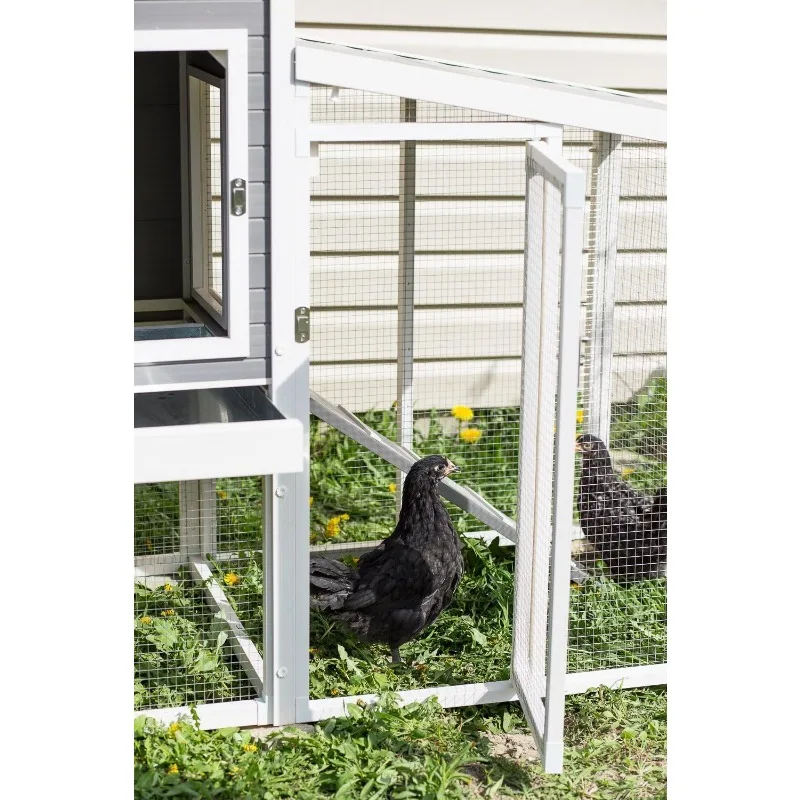 Pet ECOFLEX Hampton Pollaio e penna, Grigio - Miscela composita ecologica, non tossica, Resistente all'umidità e agli odori, 2