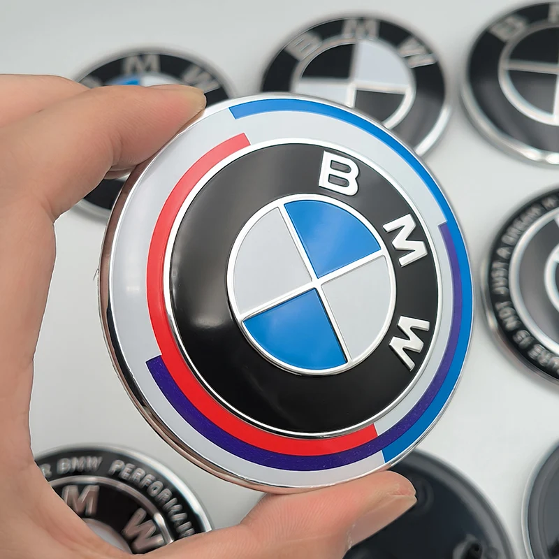 82mm Car Front Bonnet Logo BMW Hood Emblem 74mm Rear Trunk Badge 56mm 68mm Wheel Center Caps 46mm 45mm Steering Wheel Sticker