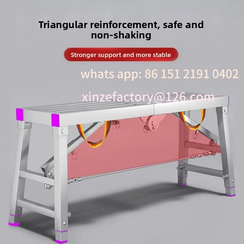 Customizable folding footstool Folding telescopic stool single and double support scaffold hot dip galvanized