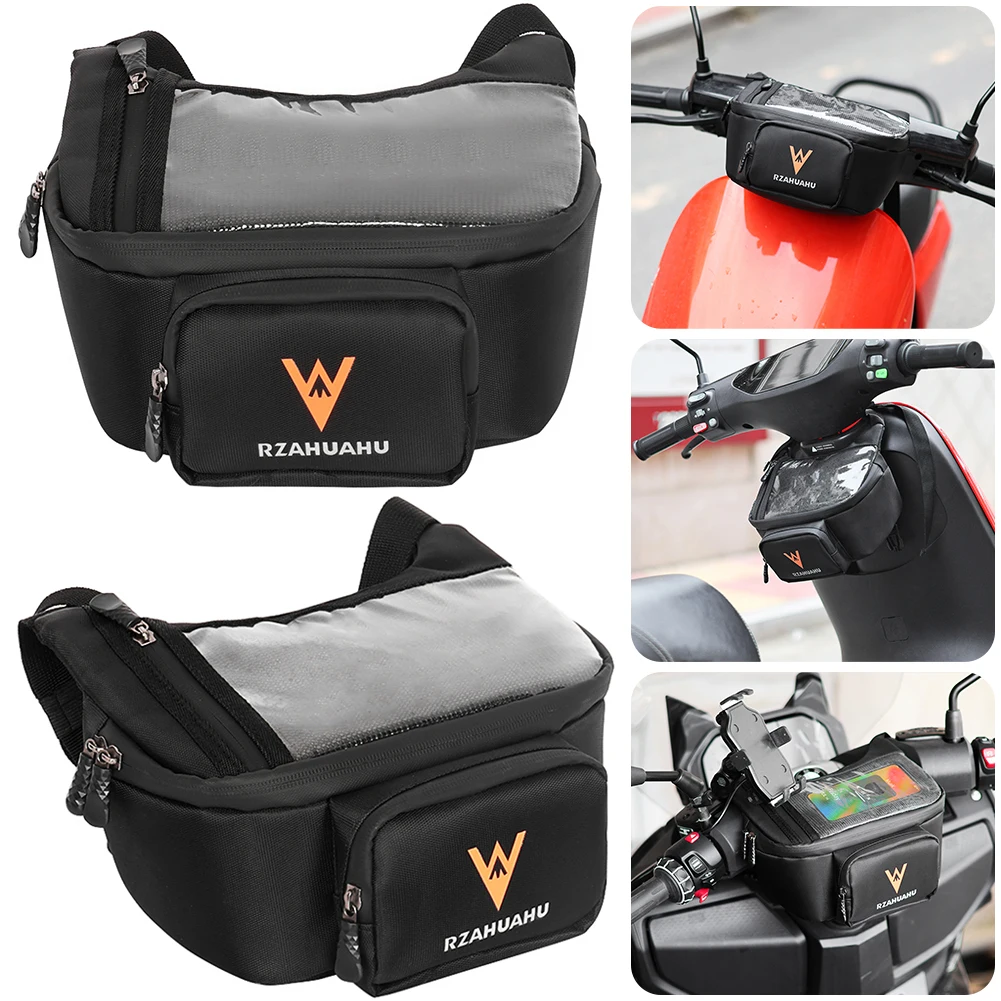 

Touch Screen Motorcycle Handlebar Bag Large Capacity Motorbike Travel Bag Multifunction Waterproof for Electric Bike Motorcycle
