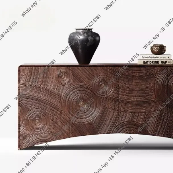 

XX Carved Dining Side Cabinet Integrated Locker Against The Wall, New Solid Wood Dining Side Cabinet For Home Use