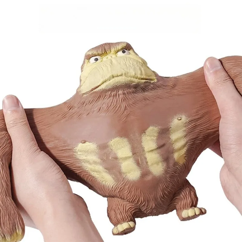 بسط الغراء الرمال مليئة المطاط الغوريلا لطيف اسفنجي القرد الحيوان عالية المرونة لمط الهدايا الإبداعية ديكور المنزل