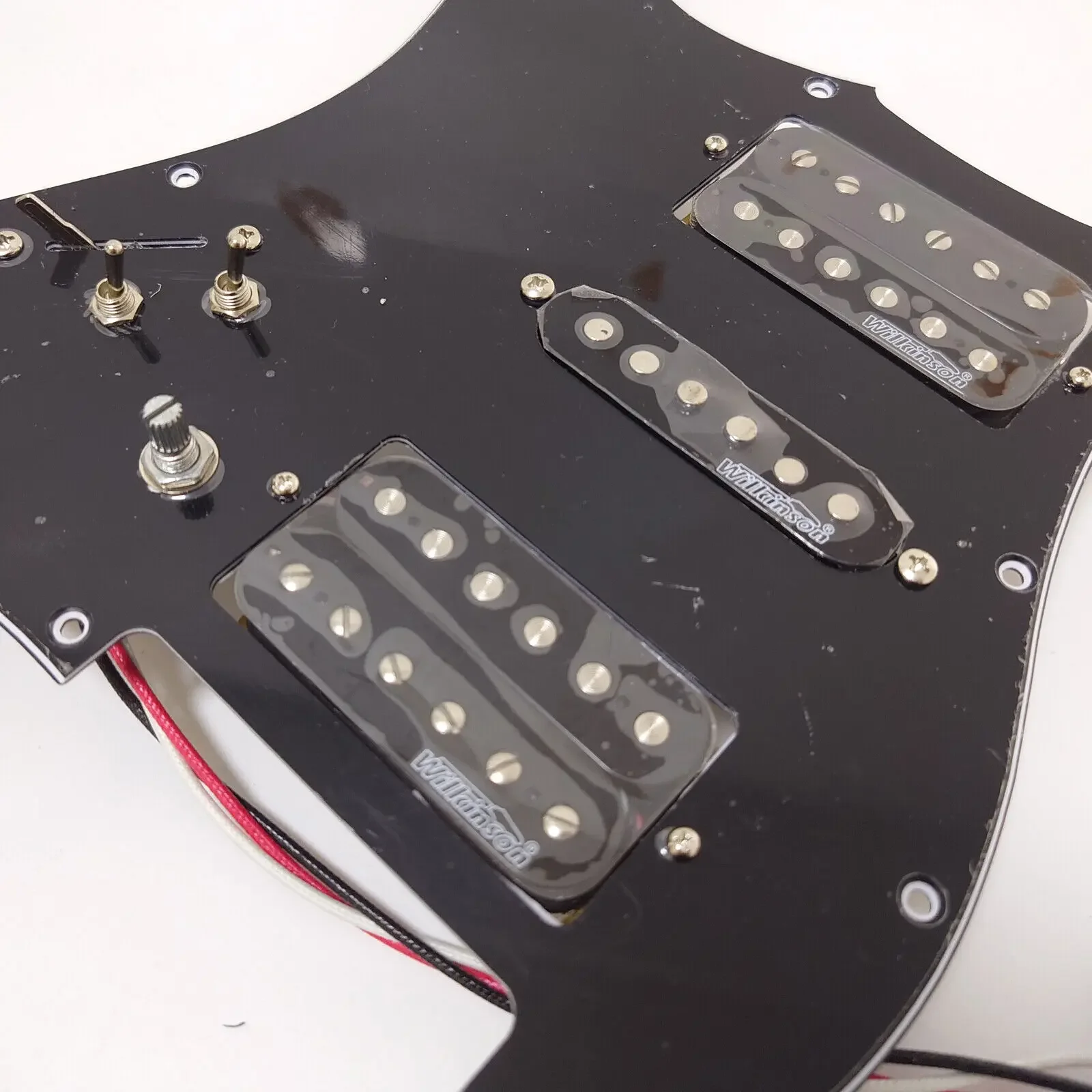 Left Hand HSH Prewired Loaded Pickguard with Humbucker Pickups Set for ST Electric Guitars Replacement Parts view 5