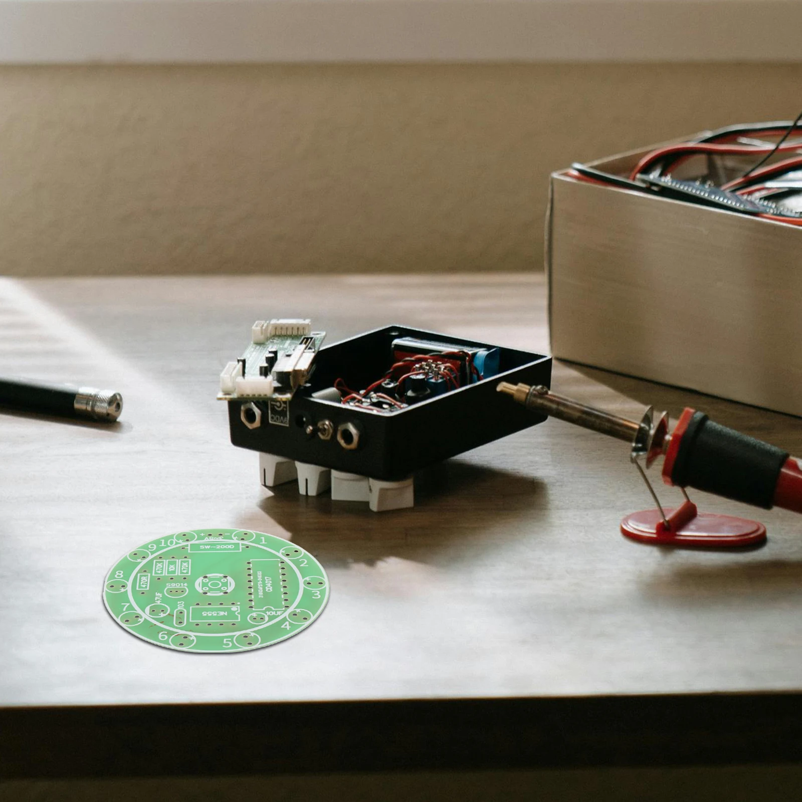 4 Sets Learning Soldering Kit Beginner Project Mini Practical DIY for Beginners Circuit Board Practice