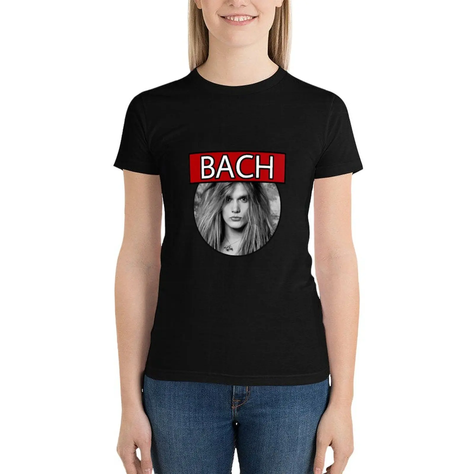 Sebastian Bach Skid Row T-Shirt plus size tops shirts graphic tees summer top tops graphic t-shirts for Women