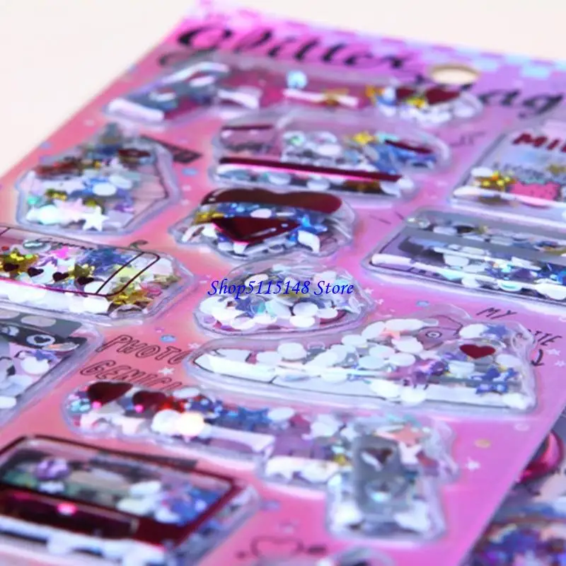 F3MA 3D Sticker Cartoon Sticker Tiny Handcraft Sticker Reusable Tiny Patches for Water Bottle, Notebook, Scrapbooking
