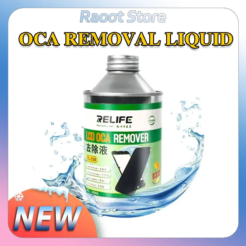 【250ML】RELIFE 8333 LCD Screen OCA Removal Liquid Suitable for Android/iPHONE Quick Clear Repair OCA Glue Cleaning Liquid Tool