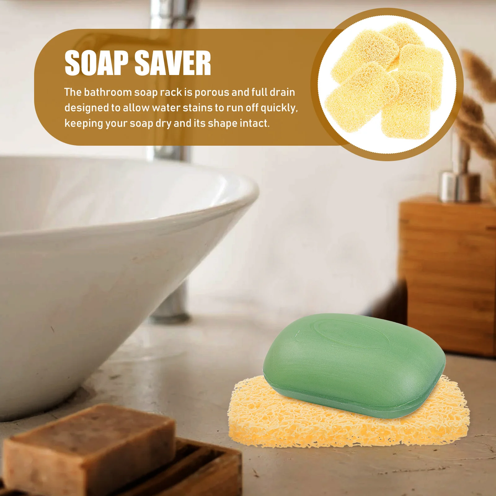 

6pcs Anti-Slip Soap Pad Premium Pvc Soap Saver Drainage Design Bathroom Shower Kitchen Holder Mat Non-Slip Tray