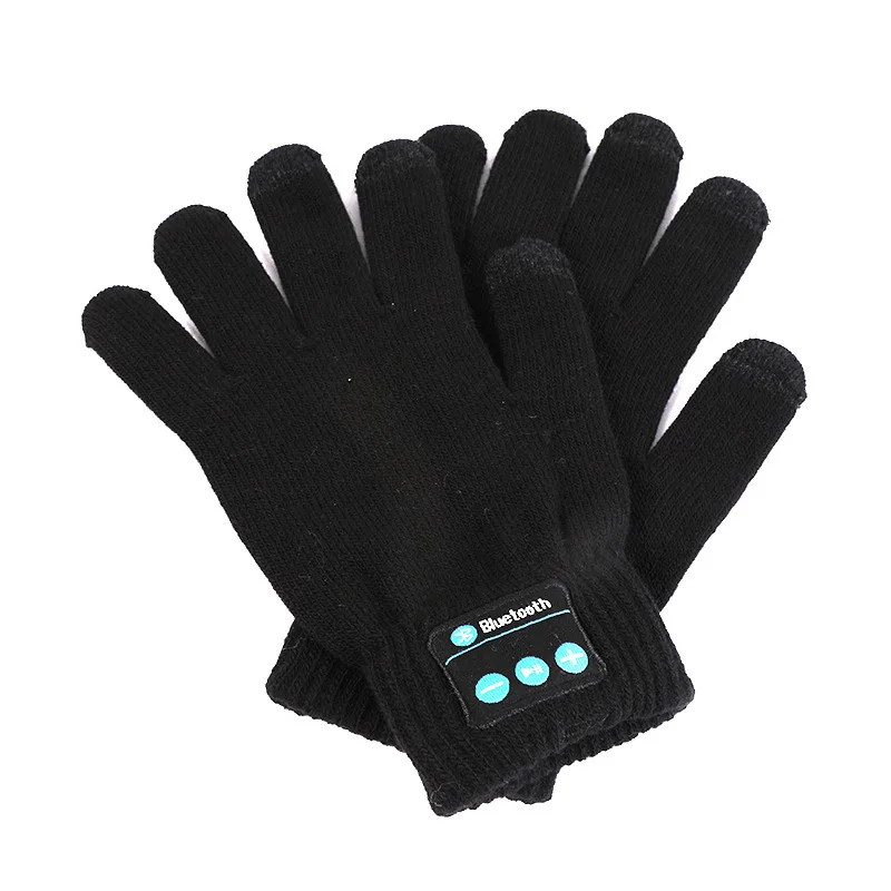 Guantes Bluetooth inteligentes portátiles inalámbricos para llamadas y escuchar música, nuevos guantes cálidos de pantalla táctil de otoño e invierno de color sólido