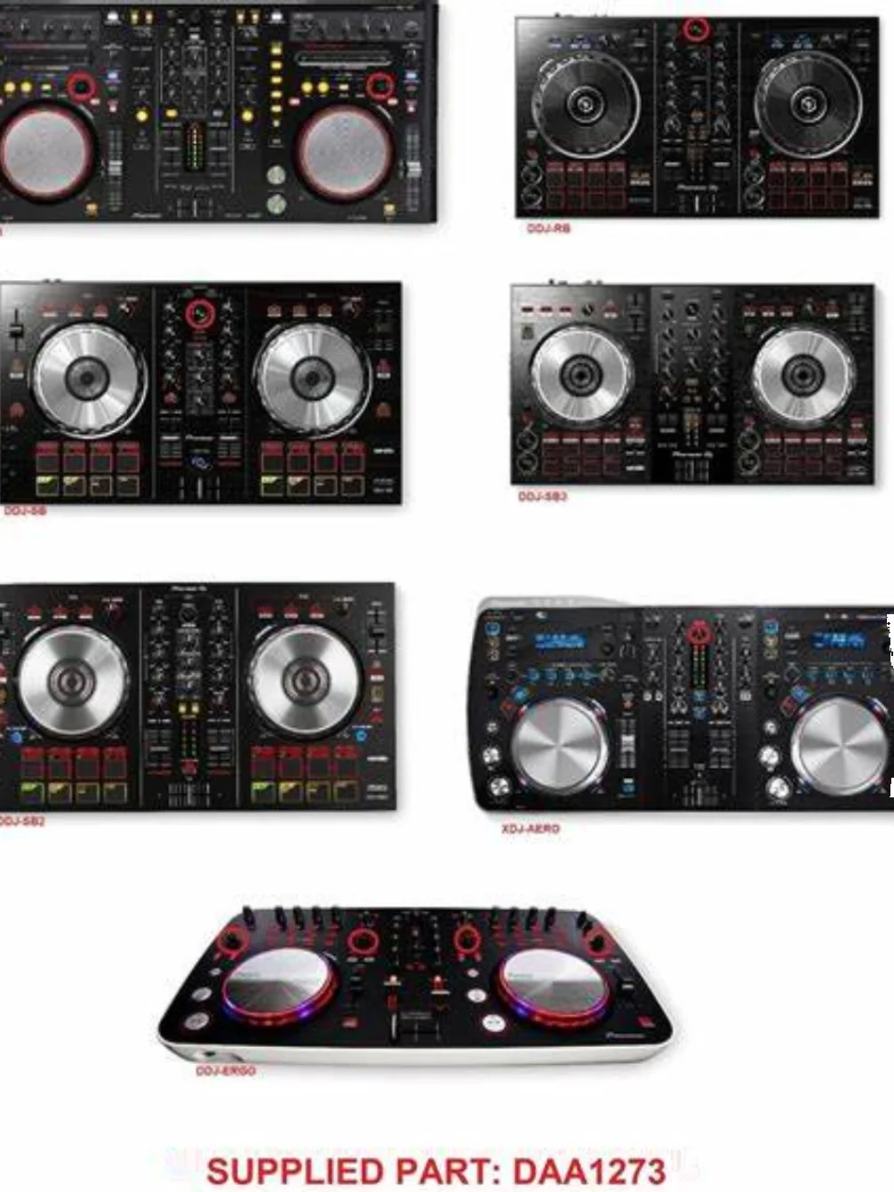 DJ400 SB FLX4 RB XDJR1 song selection confirmation knob hat DAA1273 song selection setting hat