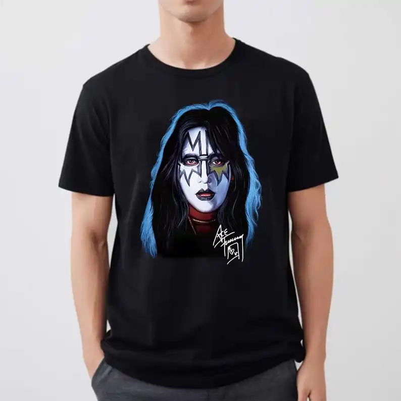 Ace Frehley Vintage T-Shirt: Remembering and commemorating - Cotton fabric with high-definition printed patterns