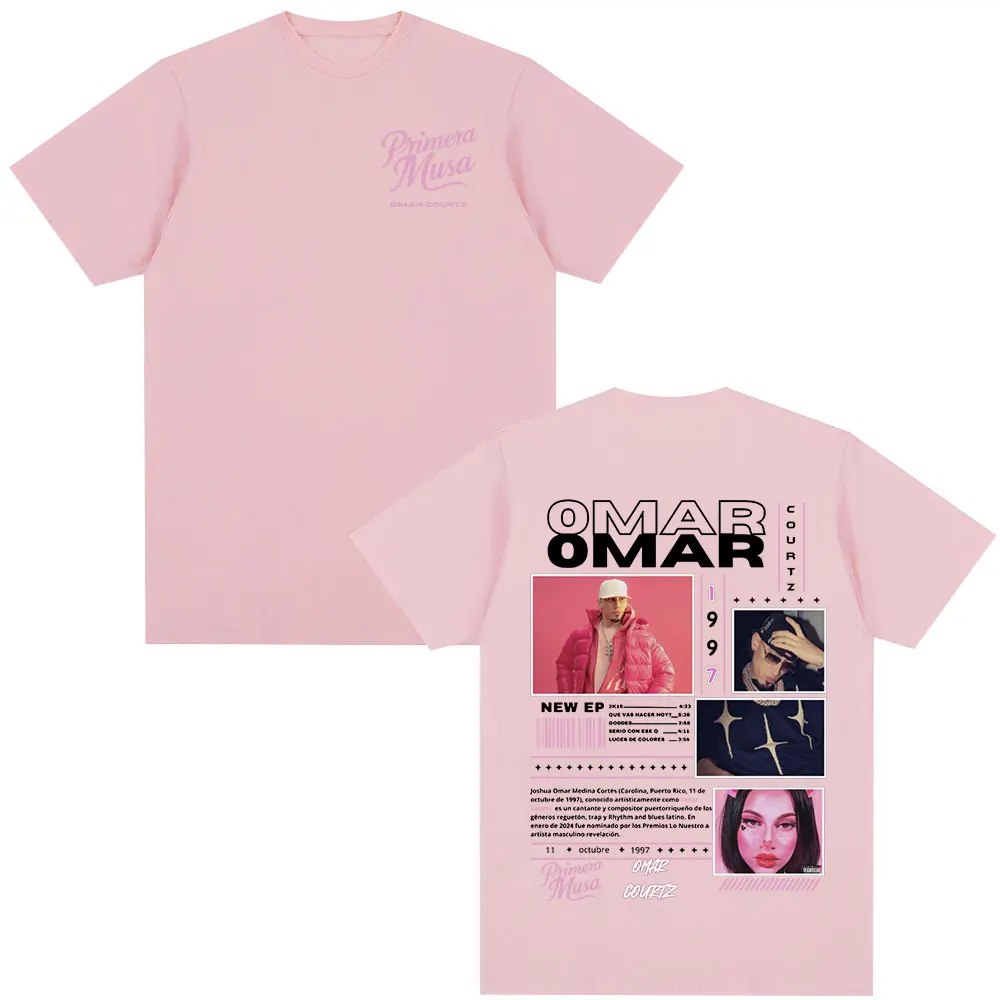 Omar Courtz Primera Musa Album Tour Merch T Shirt Men Women Clothing Hip Hop Fashion T-shirt Casual Cotton Short Sleeve T-shirts image 4