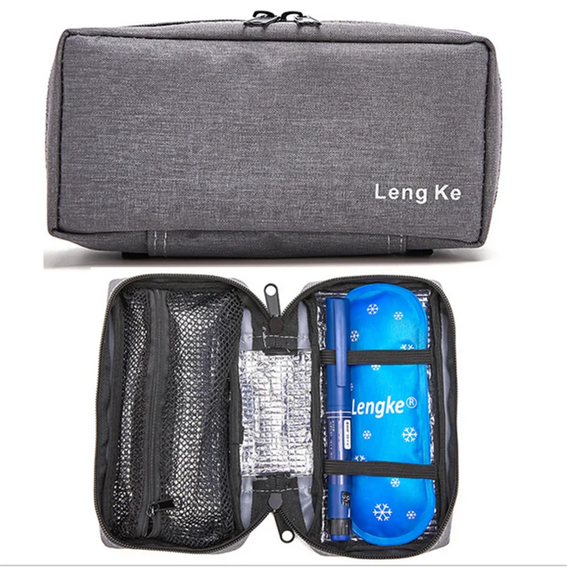 Insulin Cooler Bag Portable Insulated Diabetic Insulin Travel Case Cooler Box Bolsa Termica Oxford Cloth Aluminum Foil Ice Bag