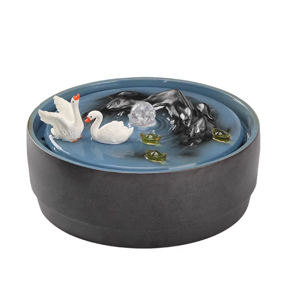 

Creative water fountain circulating water landscape mountain modern simple tea room entrance living room office desk decorations