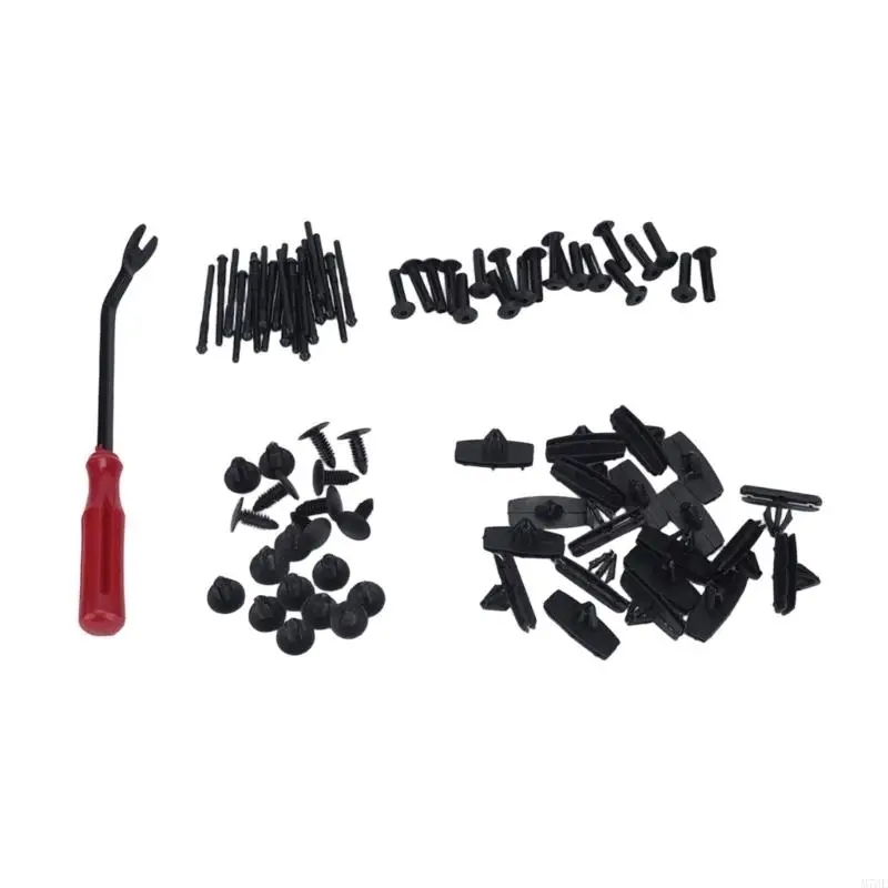 M76E 60-teiliges Kunststoff-Nieten-Stoßstangen-Befestigungsclip-Set mit geteilten Plattenhalterungen – Detail 7