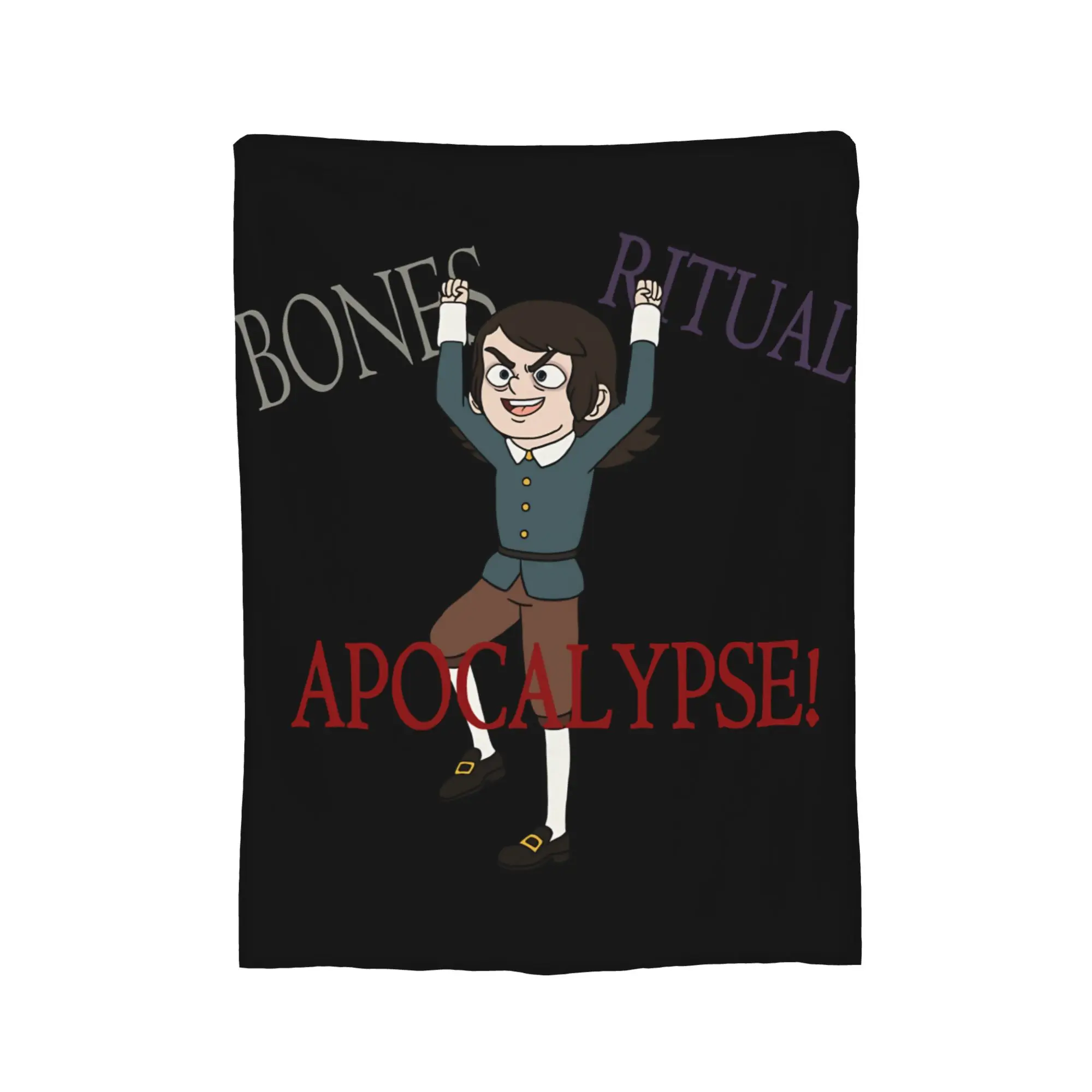 Bones, Ritual, Apocalypse! Haunted Hotel  Knitted Blanket Plush Throw Blanket Printed Soft Warm Bedspreads