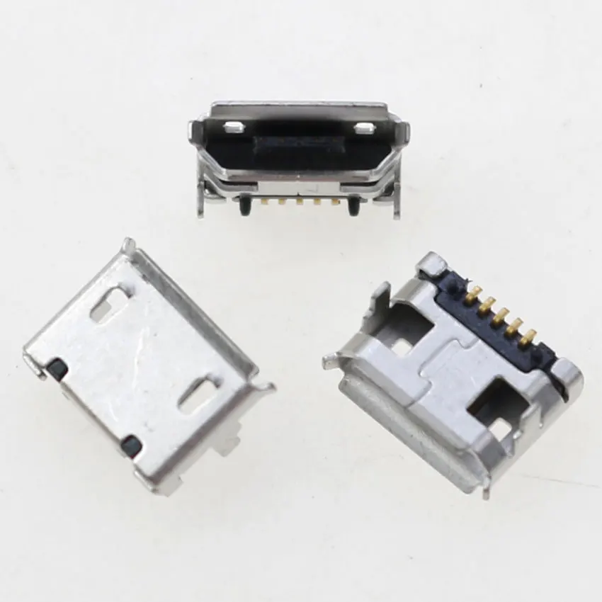 Cltgxdd 50pcs micro usb jack typ b 5pin buchse smt smd dip ladeans chluss anschluss für lenovo nokia zte xiaomi huawer – Detail 2