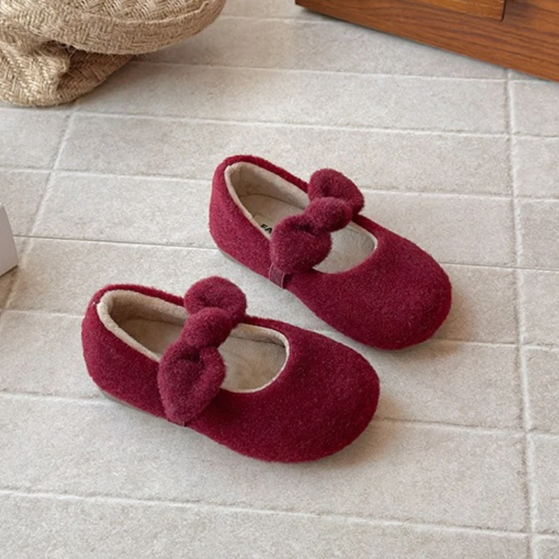 

Children Leather Shoes for Girls 2025 Winter New Fashion Korean Style Soft Bottom Anti-slippery Versatile Princess Cotton Shoes